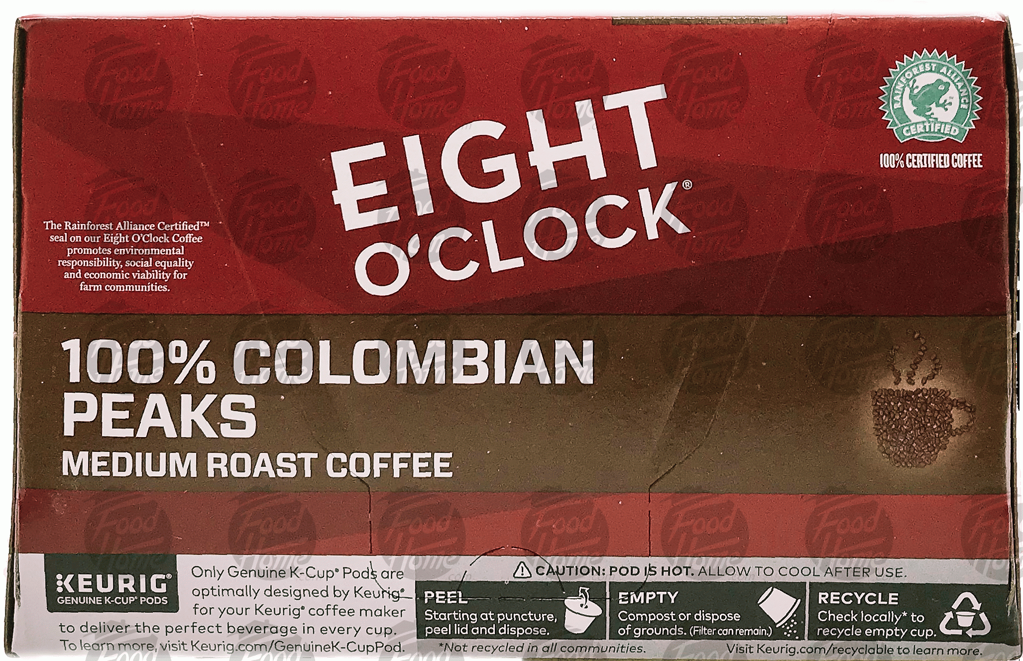 Eight O'Clock Coffee  100% colombian peaks medium roast coffee, 12 ct., box Full-Size Picture